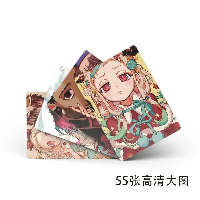 55Pcs Toilet-Bound Hanako-kun Photo Cards Hanako Yashiro Nene HD Double-sided Print Mini Postcards Fans Collection Gift