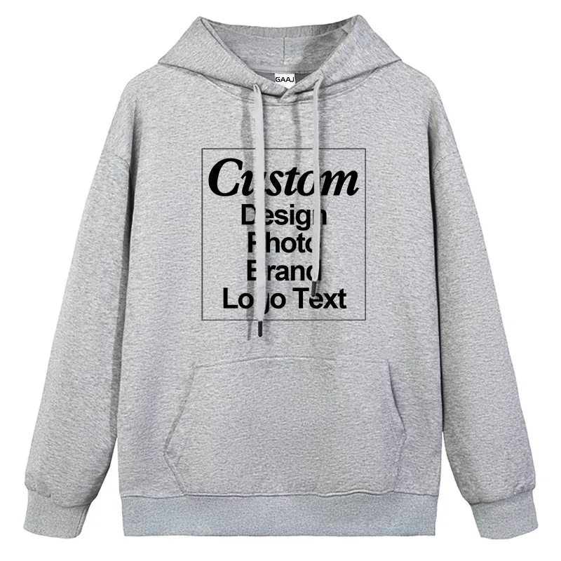 High Quality Custom Hoodie Cotton Sweatshirt Print Embroidery Brand Logo Text Photo Design Men Women Famliy Team Clothing 300g