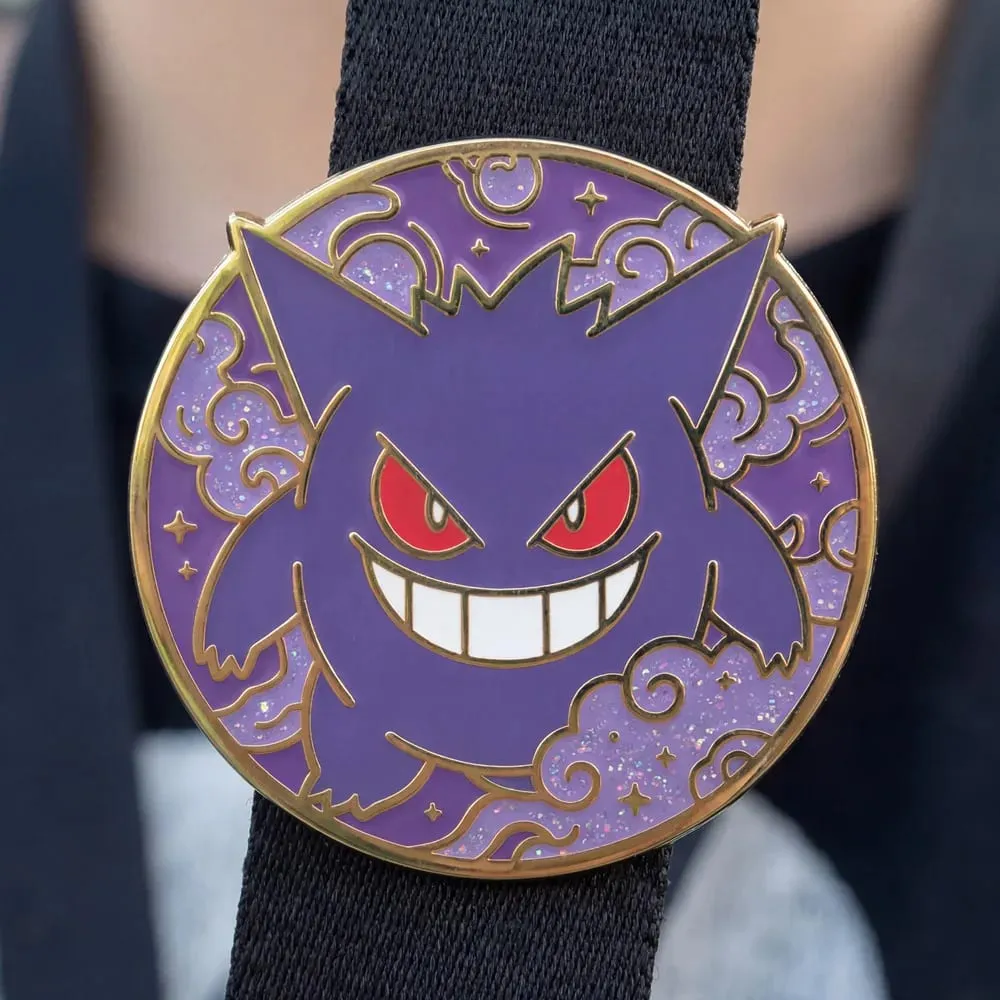Anime Game Pokemon Hard Enamel Pins Cute Cartoon Gengar Brooches on Clothes Lapel Badges Metal Jewelry Accessories