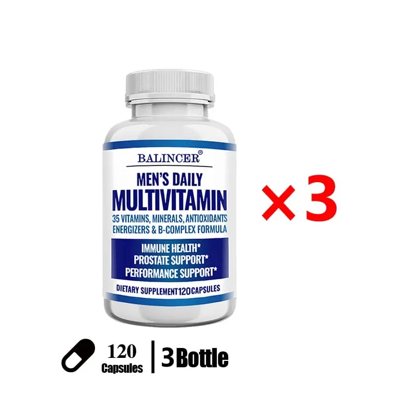 Men's Multivitamin - Improves Bone Strength Supports Energy & Endurance Enhances Cognition Supports Brain Eye and Heart Health