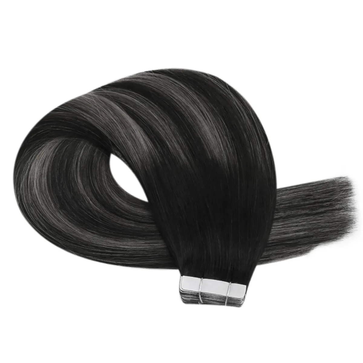 Moresoo Tape in Hair Extensions Real Human Hair 12-24in 30G&50G Double Sided Tape PU Skin Weft Tape in Hair Extensions Straight