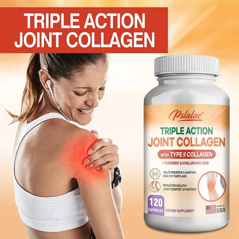 Collagen tác động ba lần với Collagen loại II - Tăng cường sức khỏe và sự thoải mái cho khớp Giảm đau Tái tạo Bảo tồn sụn