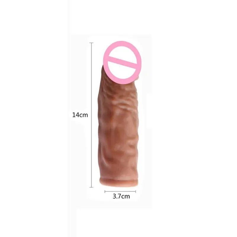 Extensión de pene realista, manga para pene, silicona reutilizable, alargador de pene, condones retardantes para hombres, consolador potenciador, Juguetes sexuales, tienda erótica