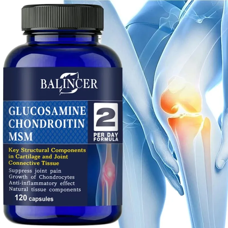 Glucosamine Chondroitin MSM - for Joint and Knee Health Immune System Non-GMO 120 Capsules