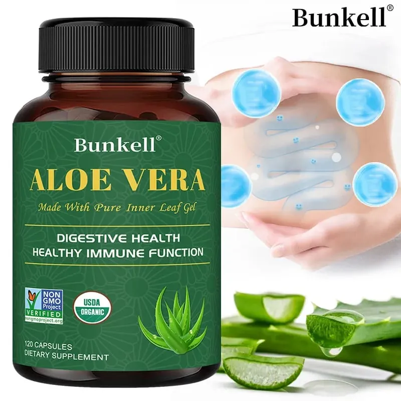 Aloe Vera Supplement - Made with Organic Aloe Vera Support Digestion Skin and Joint Health for Men and Women — image 1