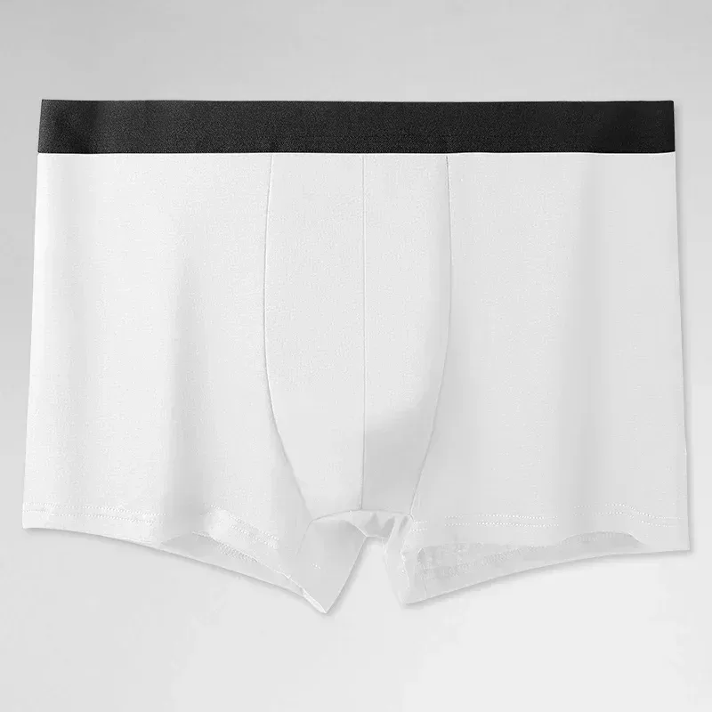 3PCS Pure Cotton Men's Underwear, Men's Boxer Briefs, Youth Pure Color Mid-Waist Boxer Briefs, Breathable Cotton Factory