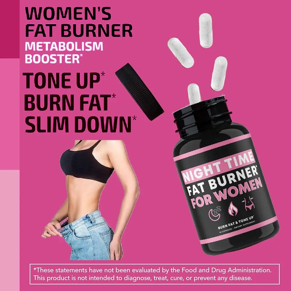 Night Time Weight Loss Pills for Women Appetite Suppressant & Metabolism Booster Nighttime Supplement Slimming While You Sleep