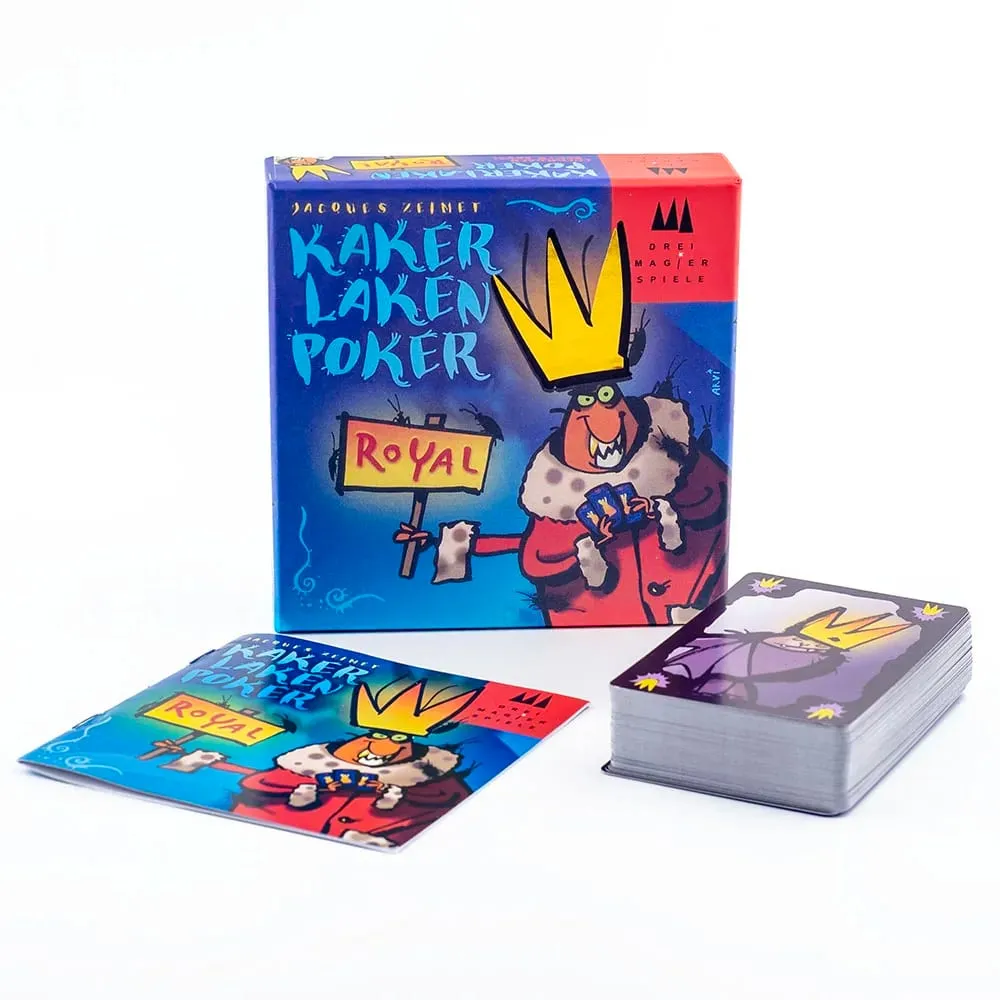 Premium Kaker Laken Royal Card Game - Poker Night Essential with Devir-game Moth Cheat Board for Max Fun