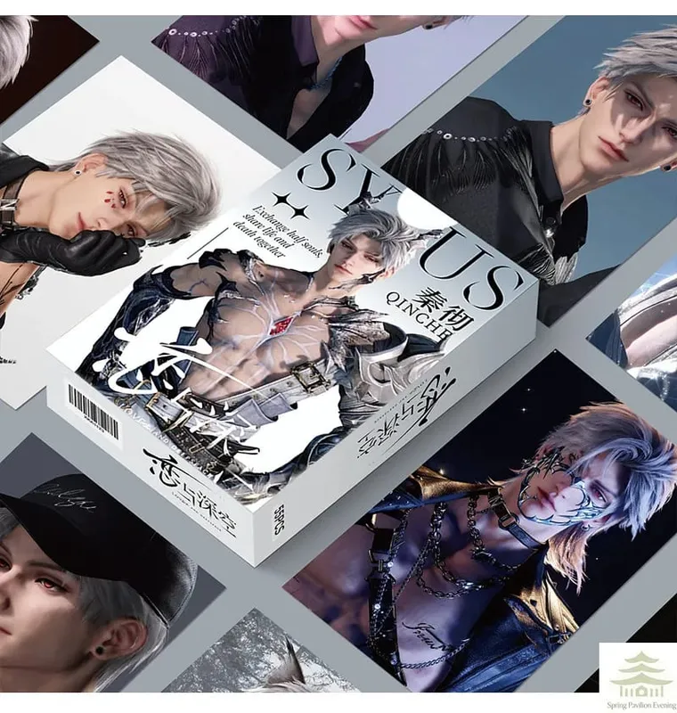 55Pcs Lomo Cards Set HD Aesthetic Character Art‑Print Cards Collectible Decorative Cards Christmas Gift for Game Fans