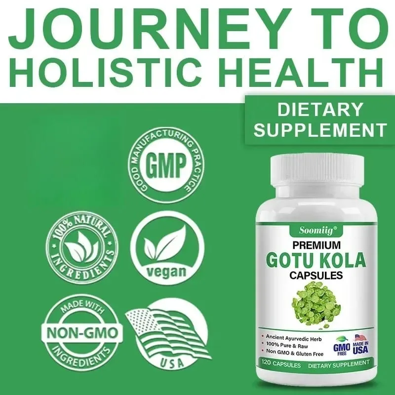 Capsules Centella Asiatica Premium - Supplément cérébral - Cerveau et système nerveux Calment la clarté mentale Améliore la peau