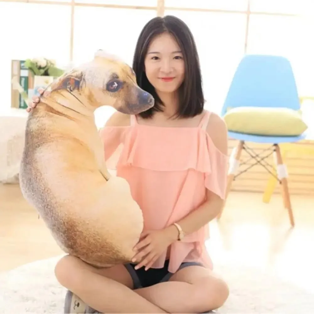 Hound 3D Lifelike Animal Throw Pillow Soft Plush Dog Pillow Creative Cushion Office