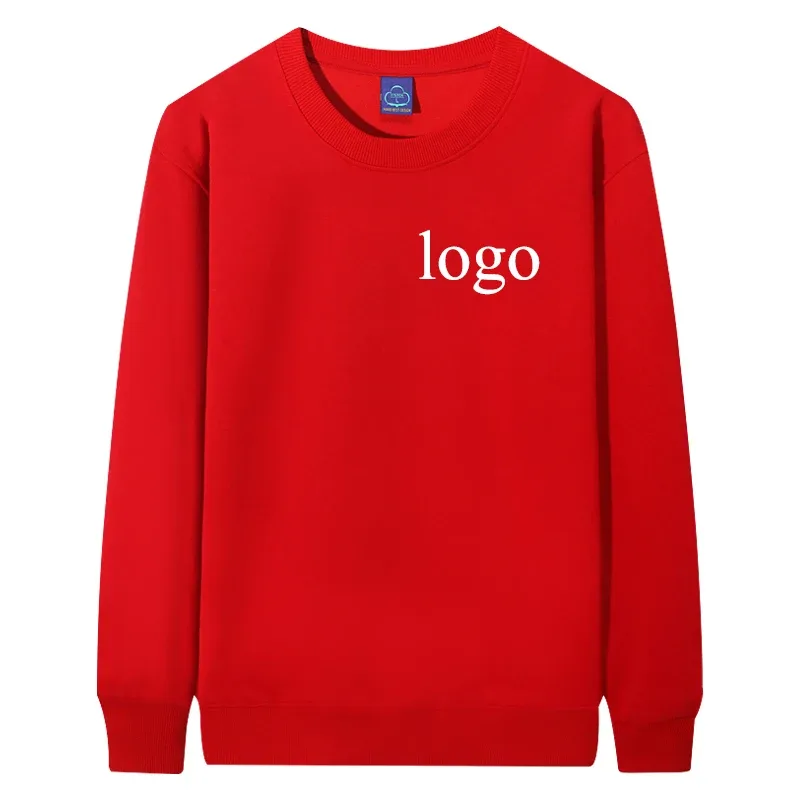Customized Round Neck 60% Cotton Hoodies Men Fashion Printed Loose Long Sleeve Pullover Women Personality Streetwear Sweatshirts
