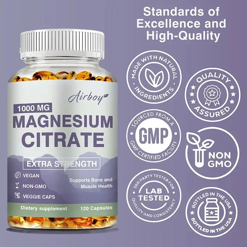 Magnesiumcitrat – Ergänzung zur Stressentspannung, Knochen, Schlaf, Herzgesundheit, Nerven, Muskeln und Stoffwechsel — image 6