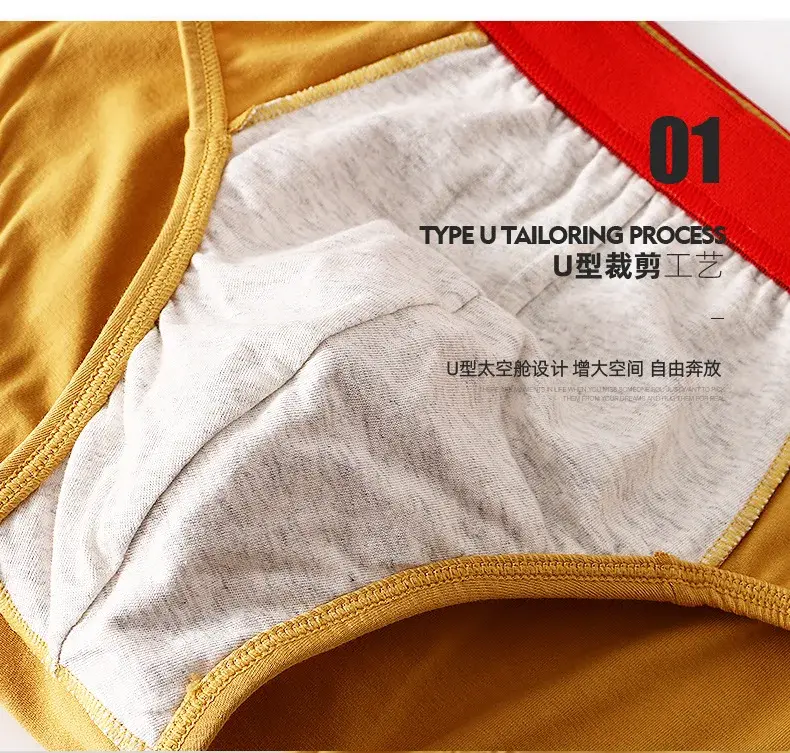 Celana Dalam Katun Solid Celana Dalam Kantung Cembung Pria Pakaian Dalam Fasion Remaja Pakaian Dalam Nyaman Pria Bersirkulasi Rendah Warna Solid
