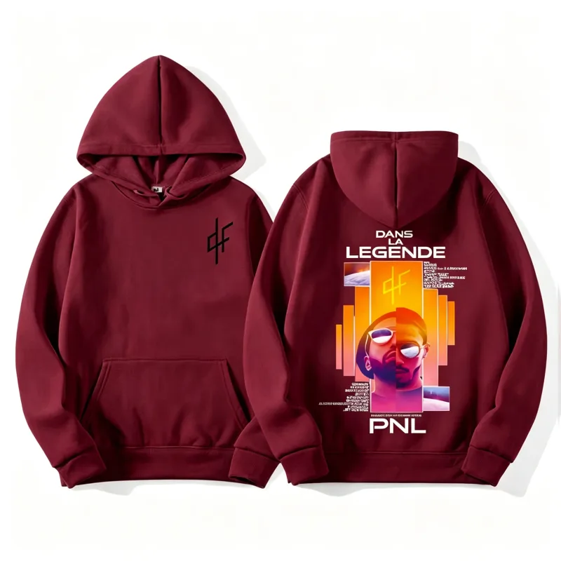 Französischer Rapper Le Monde Chico PNL Album Cover Hoodies Herrenbekleidung Hochwertige Fleece-Sweatshirts Mode Hip Hop Retro Hoodie