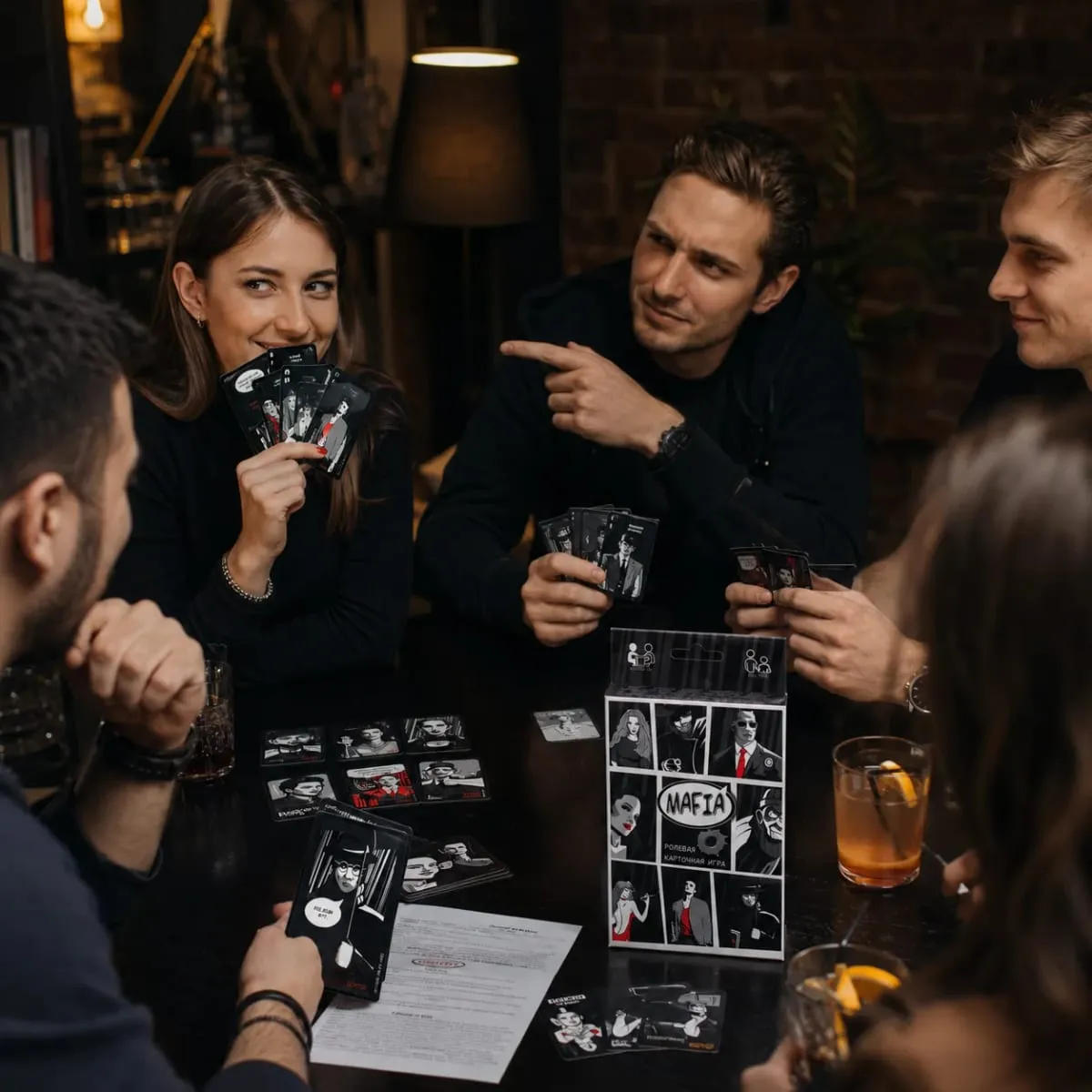 BestsellingKid-Approved MAFIA Card Game-Fun Role-Playing Interactive Game for Adults & Teens Party Entertainment-RussianVersion