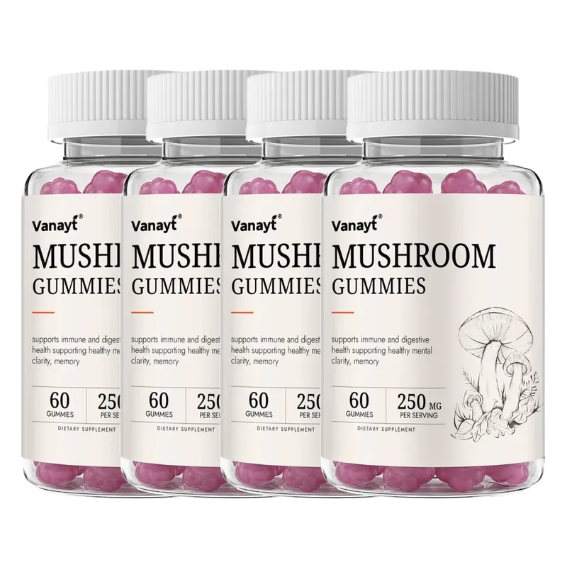 250mg Mushroom Super Blend Complex - Brain Nervous System Health and Memory Supplements Immunity Sleep Energy Mood Support
