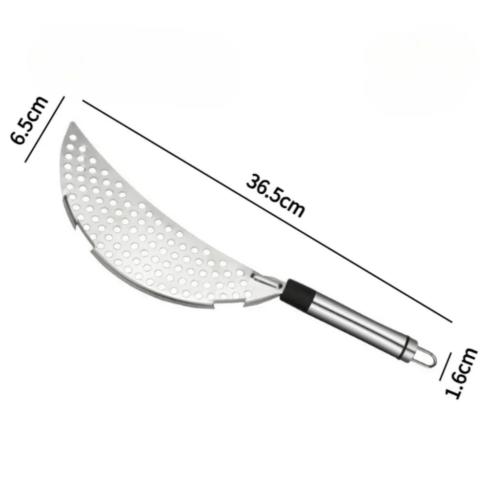 1PCS Stainless Steel Handheld Skimmer Oil Splash Guard Pot Residue Filter Semi-Circular Drain Strainer
