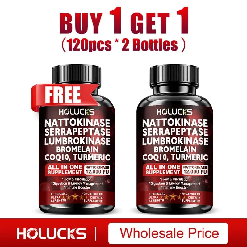 Nattokinase Supplement with COQ10 for Cardiovascular & Circulatory Support Heart Health Vegan & Gluten Free