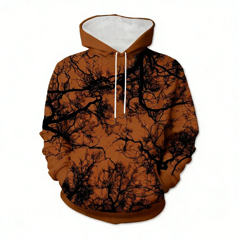Multi Color 3d Printed Tree Hoodies Men Clothes Plants Pattern Sweatshirts Tops Outdoor Street Long Sleeve Pullover Hoodie — image 7
