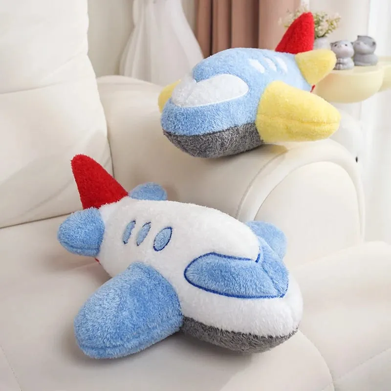 Cute Cartoon Fire Truck Ambulance Taxi Train Plush Pillow Stuffed Soft Plush Toys Funny Police Cars Tanks Planes Plushie Doll