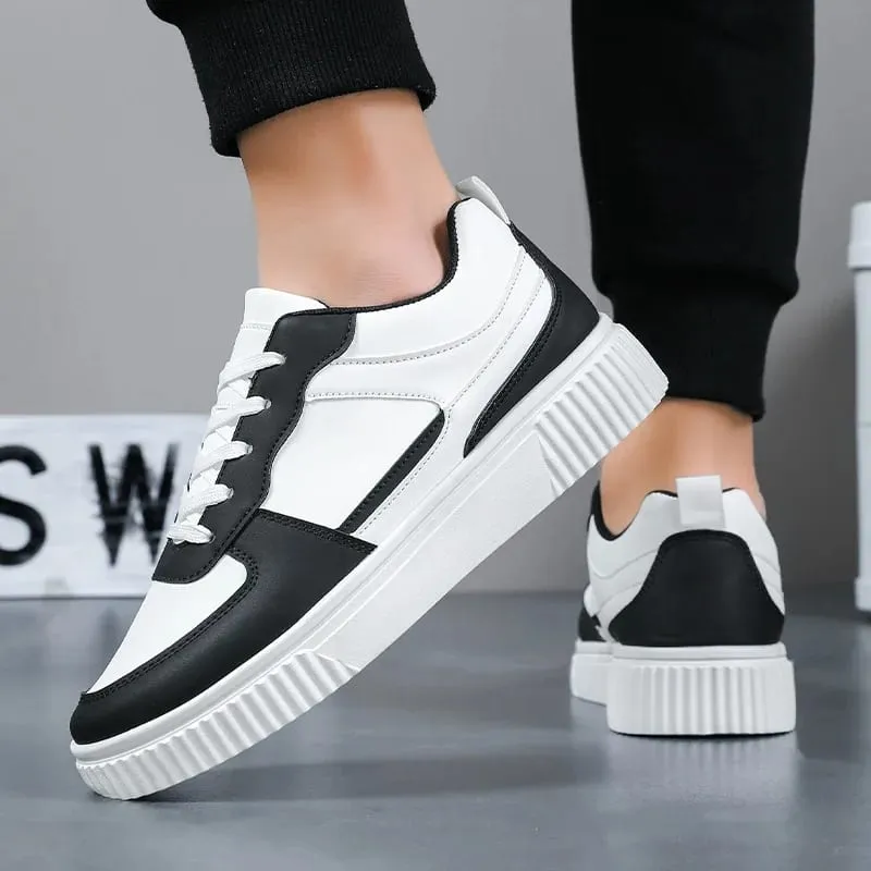 White Men's Casual Skateboard Sneakers Fashionable Outdoor Walking Tennis Shoes for Men And Women Sports Running Footwear