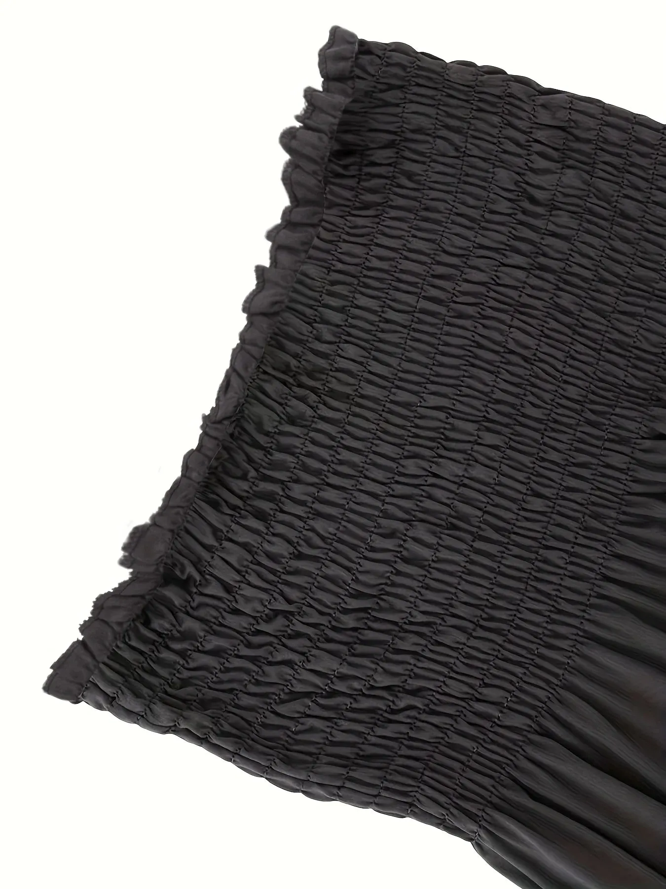 Plus size feminino sexy cintura alta plissado tubo superior verão casual roupas de cor sólida