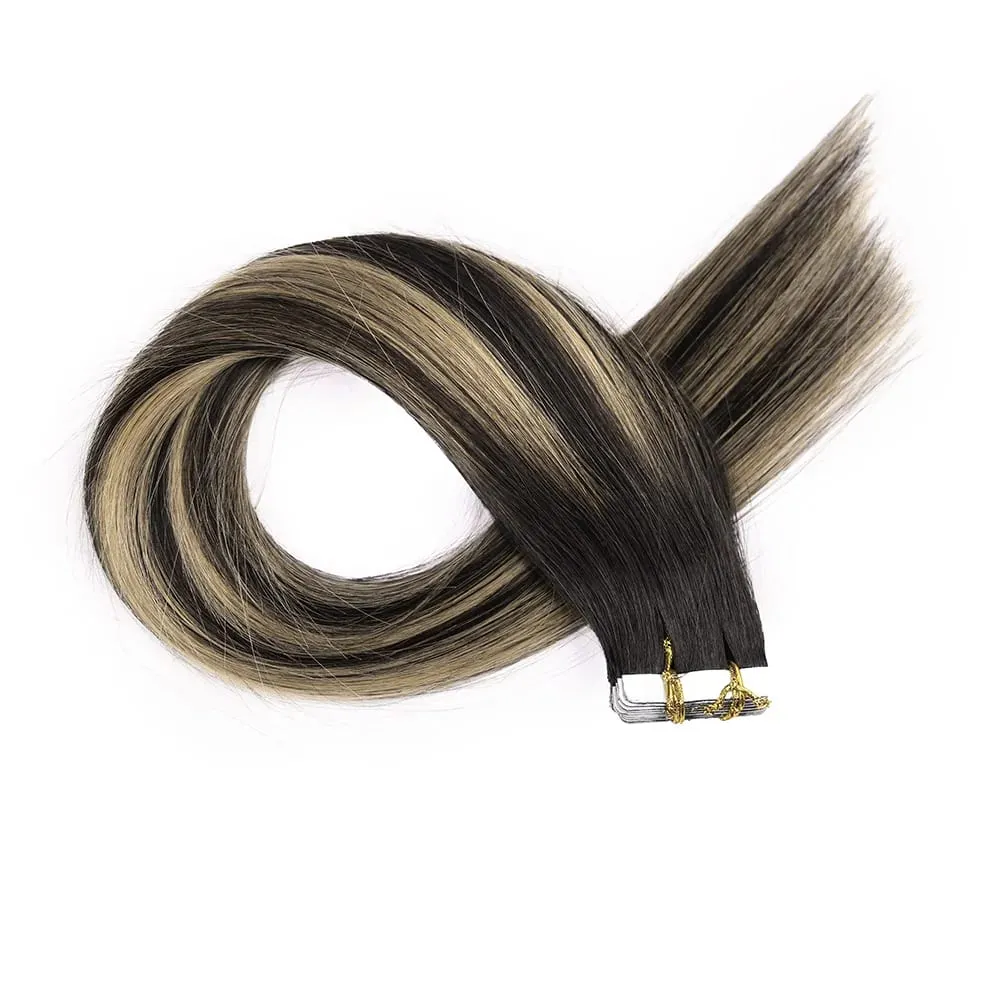 14-24" Invisible PU Extensions 50g Brazilian Remy Human Hair Tape in Hair Extensions Real Human Hair for Women Hair Extensions
