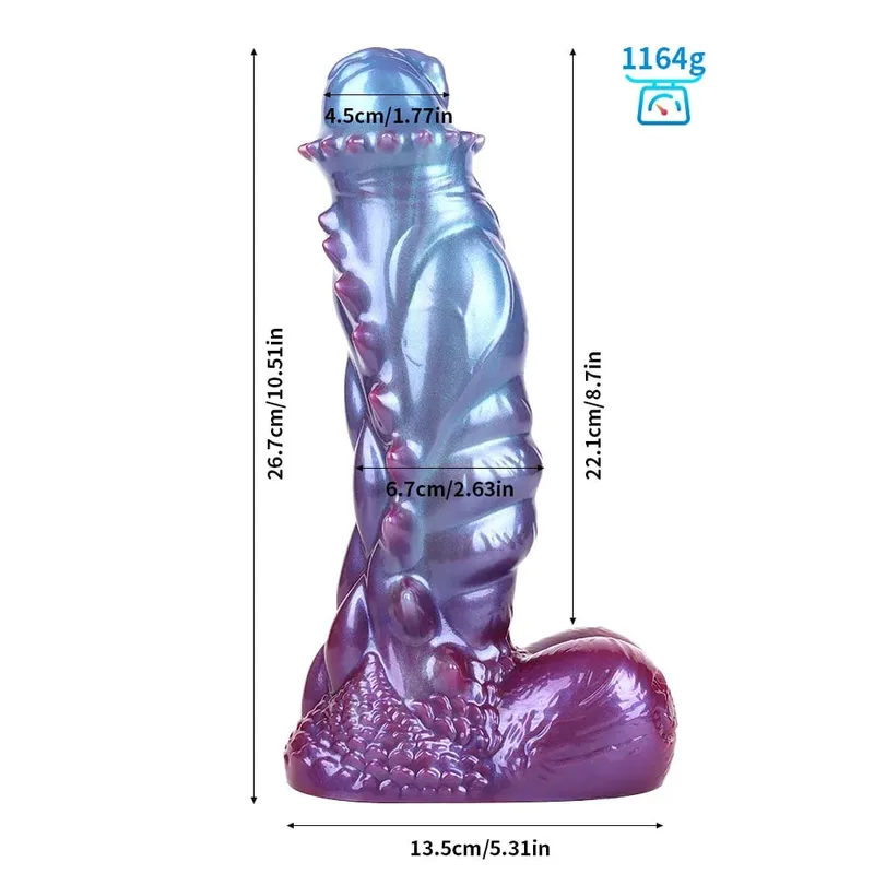 Anal Plug Dildo Pearl Blue Fantasy Muscle Alien Shape Anal Plug Dildo G-Spot Stimulation Masturbator SM Anal Expansion Sex Toys