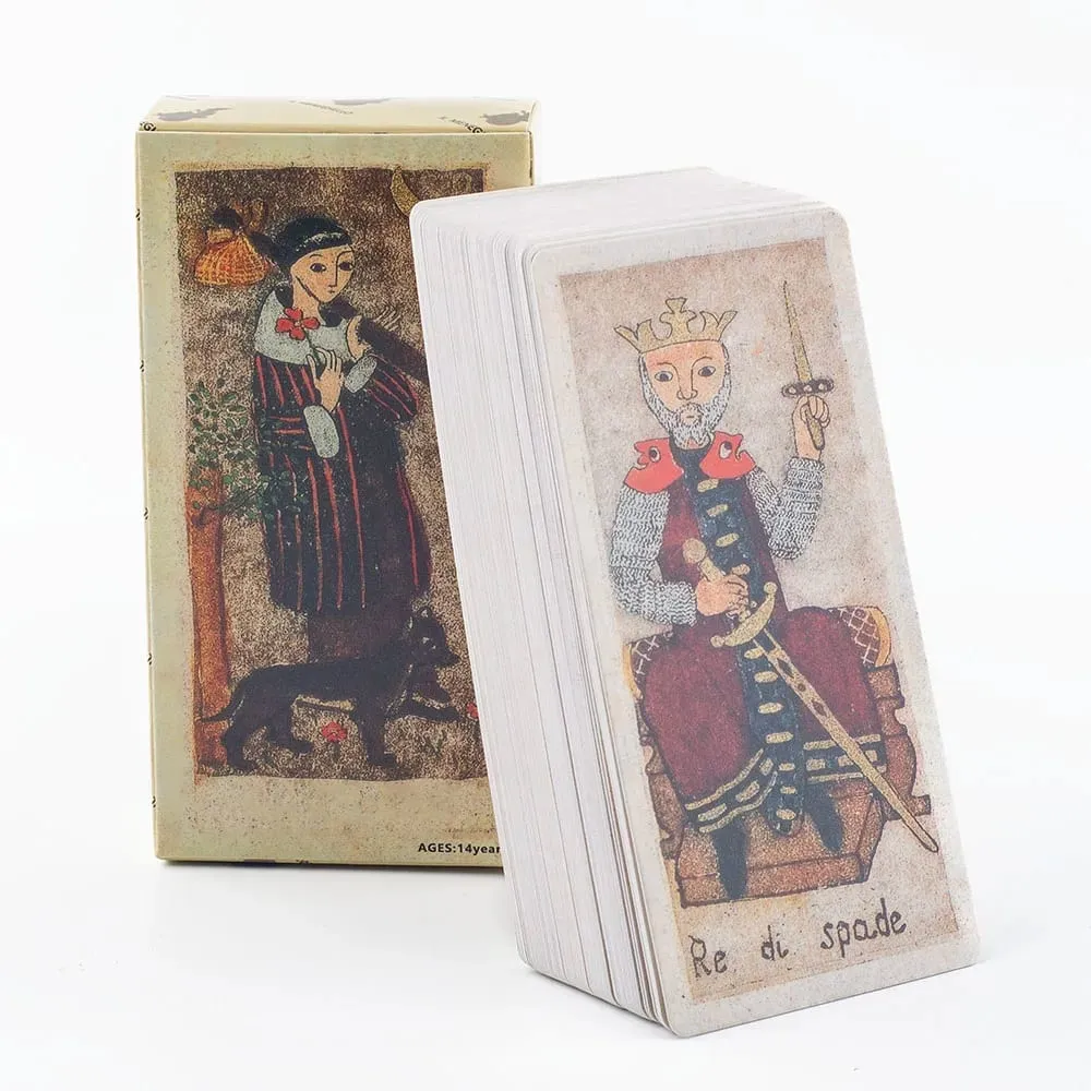 11*5.5cm 78-Card Deck Italian Hand-Painted Style Tarot Cards – La Corte Dei Tarocchi