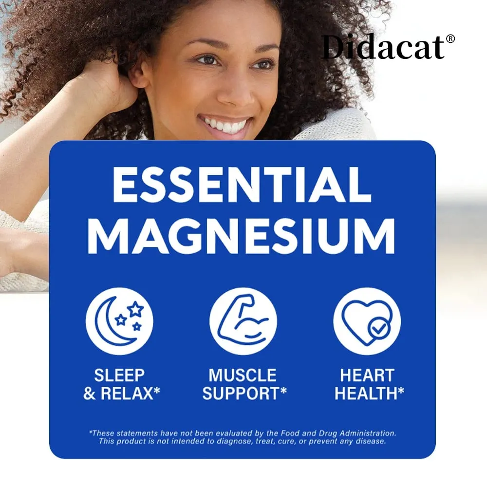 Magnesium Citrate - Max Absorption & High Potency Magnesium Complex Supplement for Heart Muscle Nerve Bone Health