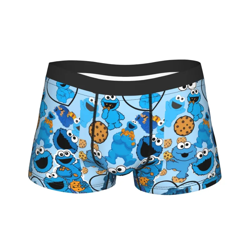S-Sesames Streets Tango Elmo & Grover Underwear Men Shorts Briefs Funny Boxershorts Quality Customs Oversize Panties