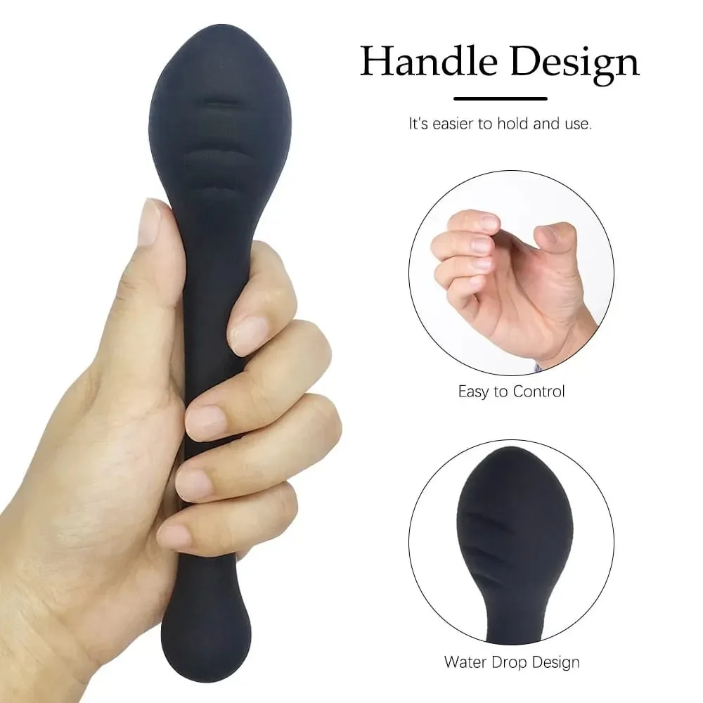 Soft Silicone Anal Beads Balls Handheld Butt Plug Sex Toy Prostate Massage Female Vagina Masturbator Dual Head Stimulation Anus — image 3