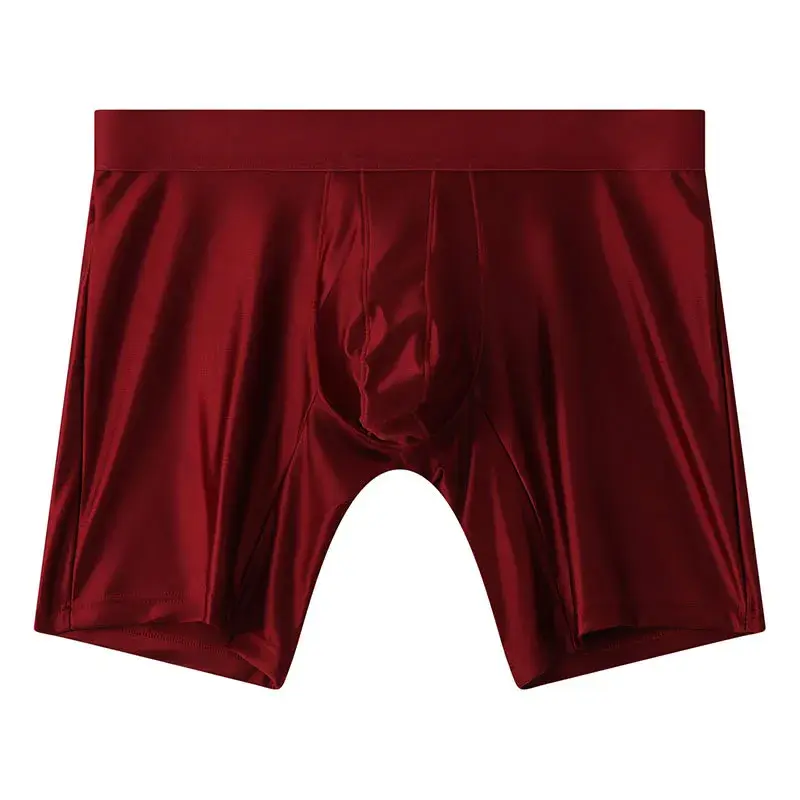 M-xxl Mens Underwear Boxers Solid U Pouch Panties Para sa Lalaki Extended Leg Boxer Shorts Homme Middle Waist Sports Underpants Lalaki