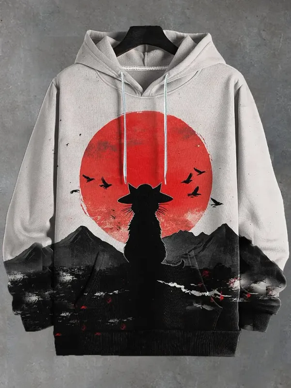 2026 Men's Hoodies Funny Cat Dinosaur UFO Art 3D Printed Cartoon Sweatshirt Men Women Tracksuit Oversized Casual Street Y2k Coat