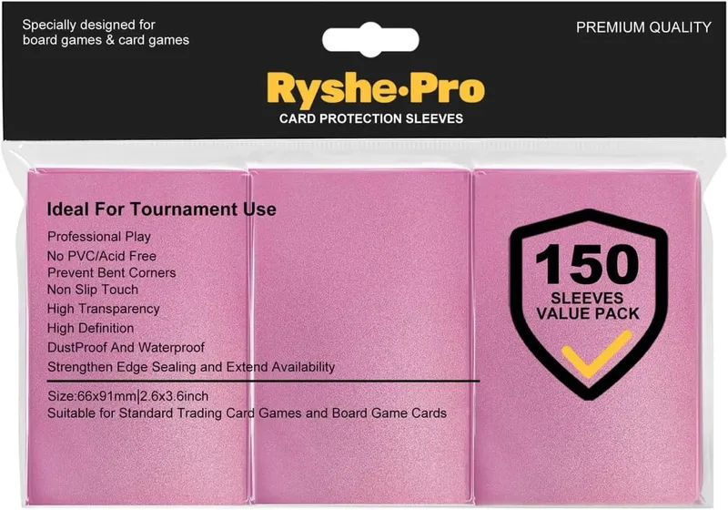 Ryshepro Premium Card Sleeves for MTG Card Game 150PCS Sleeves for TCG Yogioh Cards 66x91mm Card Protectors for Baseball Sports