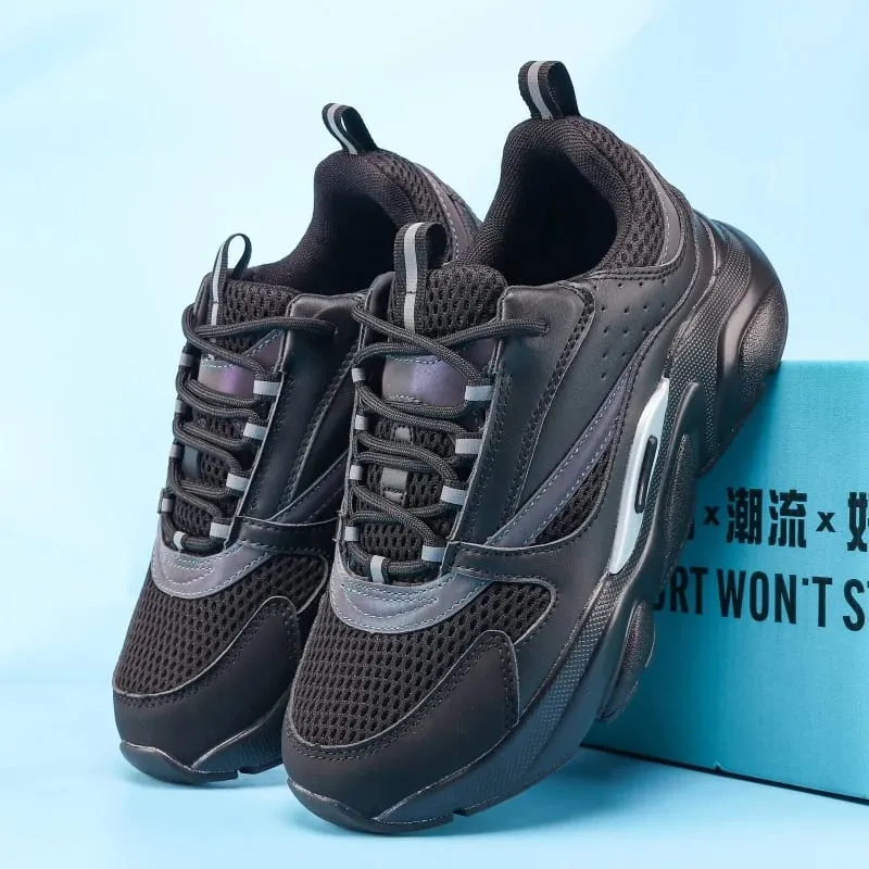 Brand Men Casual Shoes Thick Sole Breathable Fashion Sneakers Soft Male Walking Shoes Zapatillas Hombre Size 46 Luxury Mens Shoe