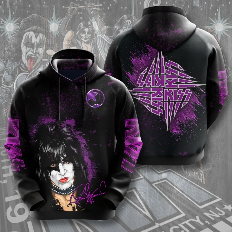 2026 Hot Rock Kiss Hoodies 3D Printed Men Women Funny Long Sleeve Sweatshirt Shirt Street Man Hoodies Tops Y2k Hoodies