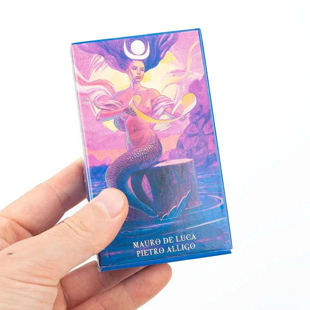 Tarot of Mermaids 78-Card Deck for Board Games - Beautiful Sensual Creatures Ambiguous Charm Compact Size 10.3x6cm