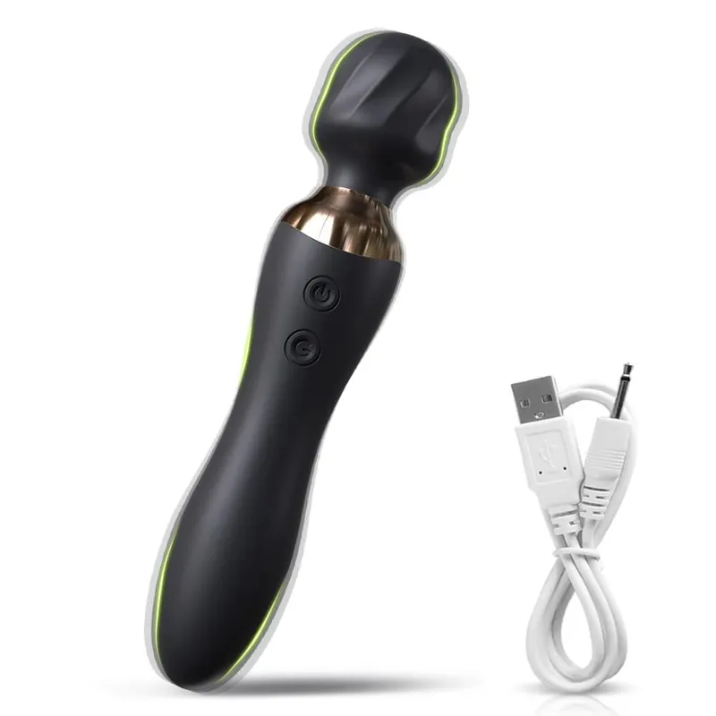2 in 1 AV Wand Vibrator for Women Clit G-Spot Vagina Stimulator Nipples Breast Massager Female Masturbator Sex Toy for Women