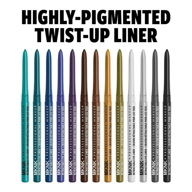 8 Colors Waterproof Black Eyeliner Gel Pencil Smudge-Proof Long-Lasting Beginner-Friendly Eye Makeup High Pigment Eye Liner Pen