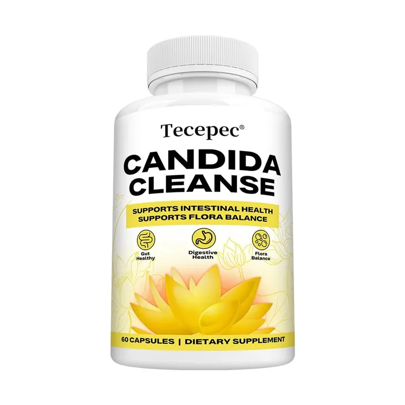 Candida Cleanse Capsules – Détox du côlon intestinal, équilibre de la flore intestinale, favorise la digestion, soulage les ballonnements, supplément antioxydant