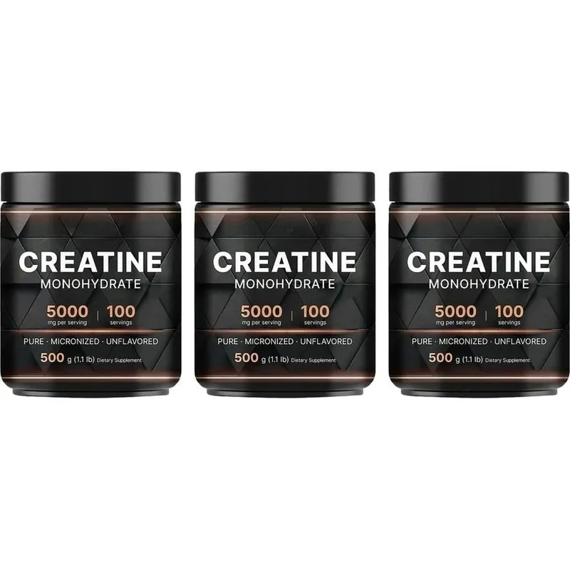 Creatine Monohydrate Powder Micronized Unflavored Training Performance Support Energy Endurance Strength 500 G（1.1lb）