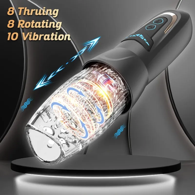 Telescópico rotativo masturbador masculino automático mastubator copo vagina masturbação equipamentos brinquedos sexuais para homens adultos suprimentos