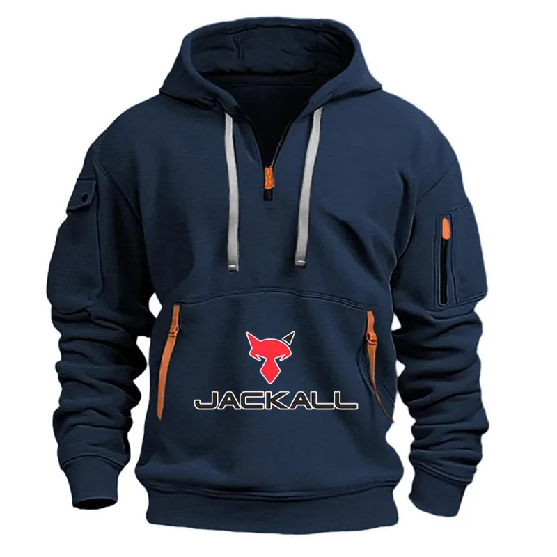 Jackall Lures Logo New Men's Keep Hoodies Streetwear Jacket Long Sleeve Sweatshirts Zipper Hooded Pullover