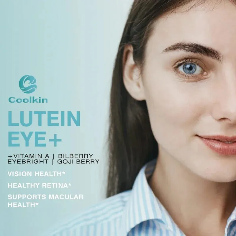 Lutein Takviyesi - A Vitamini + Yabanmersini Eyebright + GO JI Wolfberry Göz Yorgunluğunu ve Kuruluğunu Gidermek İçin Kapsüller