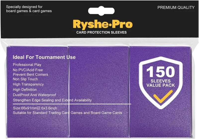 Ryshepro Premium Card Sleeves for MTG Card Game 150PCS Sleeves for TCG Yogioh Cards 66x91mm Card Protectors for Baseball Sports