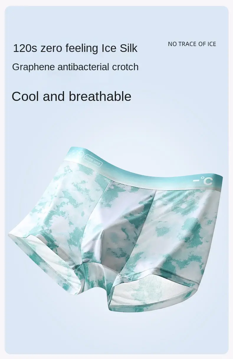 1Pcs Boxer Shorts männer Eis Seide Unterwäsche Männliche Unterhose Atmungsaktiv Sexy Dünne Höschen U Konvexen Dessous Großhandel Viele l-6XL