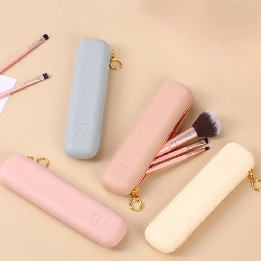 1pc Silicone Make Up Brushes Storage Bag Multi Function Travel Makeup Brush Holder Portable Cosmetic Tool Organizers Zipper Case