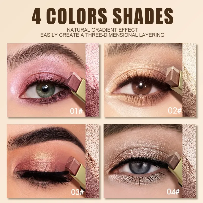 Double Color Eye Shadow Stick Naturally Tinged Not Easy to Mottle Off Makeup Pure Color Create Natural Makeup Effect
